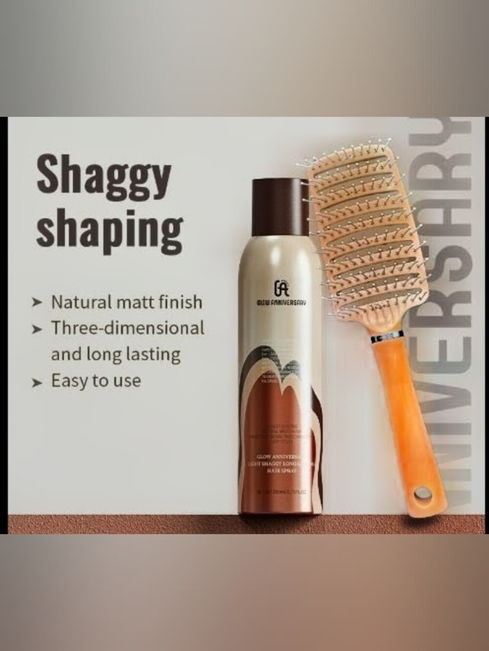 Glow Anniversary High Cranial Volume Styling Spray & Vent Brush Set